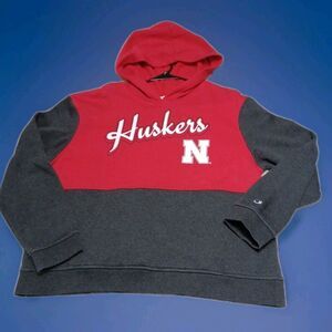 Champion Nebraska Huskers Hoodie Men’s XL Cornhuskers Sweatshirt NCAA Pullover